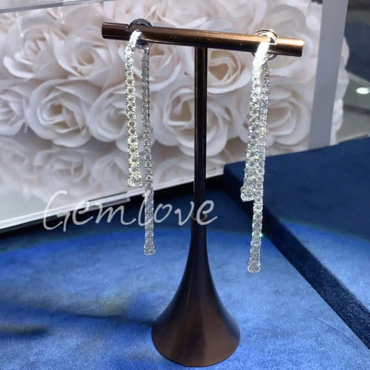 18k full-set natural diamond earrings-A