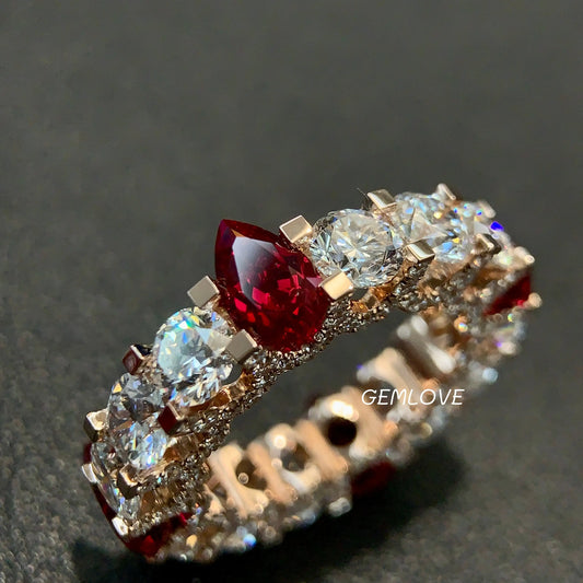 18k gold lab-grown diamonds ring