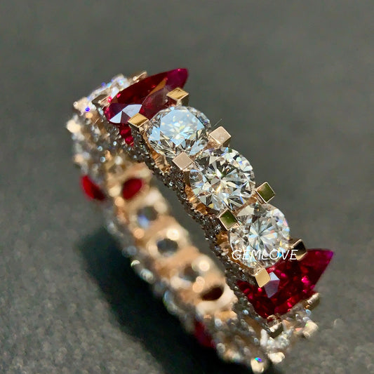 18k gold lab-grown diamonds ring
